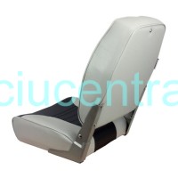 Sulenkiama sėdynė su metaliniais lankstais pilka-pilka Sulenkiama sėdynė su metaliniais lankstais pilka-pilka